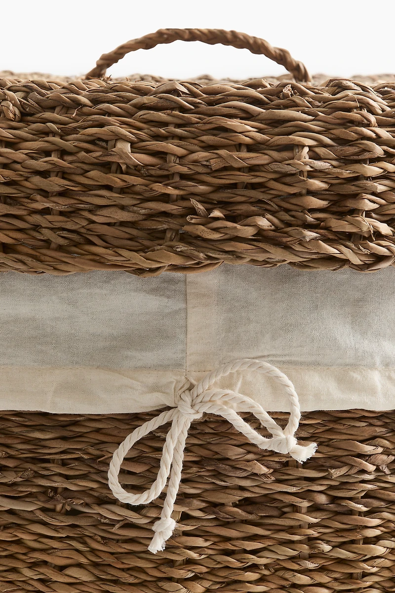 Très grand panier à linge en jonc de mer