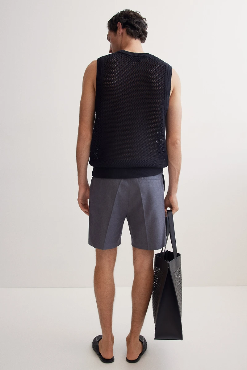 Regular-Fit Linen-Blend Shorts