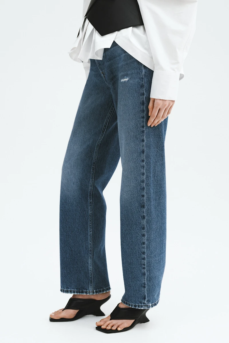 Straight High Waist Ankle Jeans