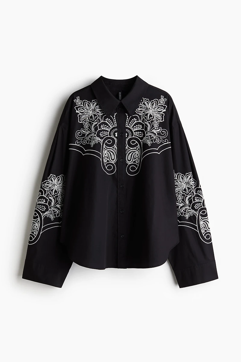 Oversized Embroidered Shirt