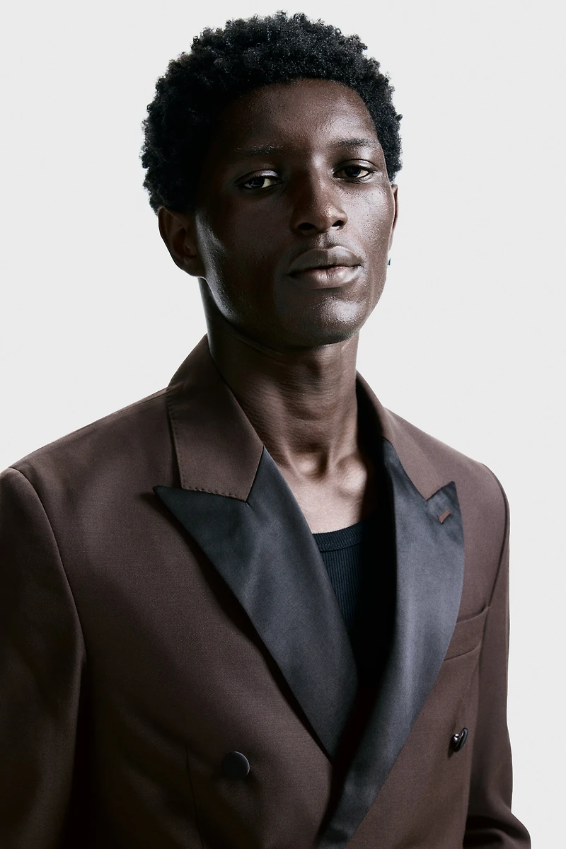 Regular-Fit Wool-Blend Tuxedo Jacket