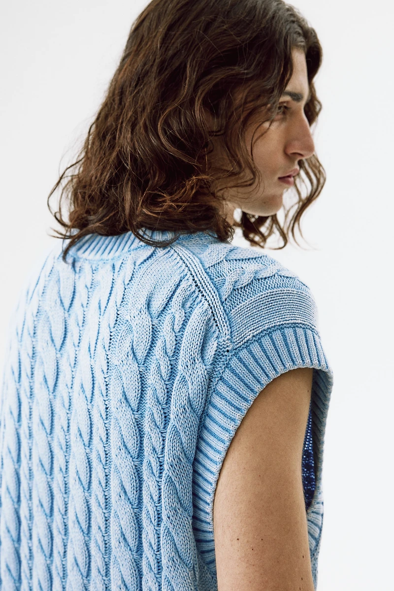 Relaxed-Fit Cotton Sweater Vest