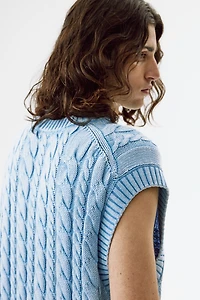Relaxed-Fit Cotton Sweater Vest