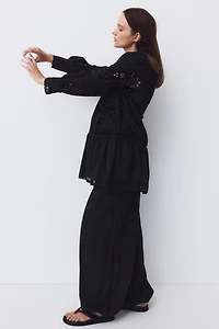 MAMA Eyelet-Embroidered Dress