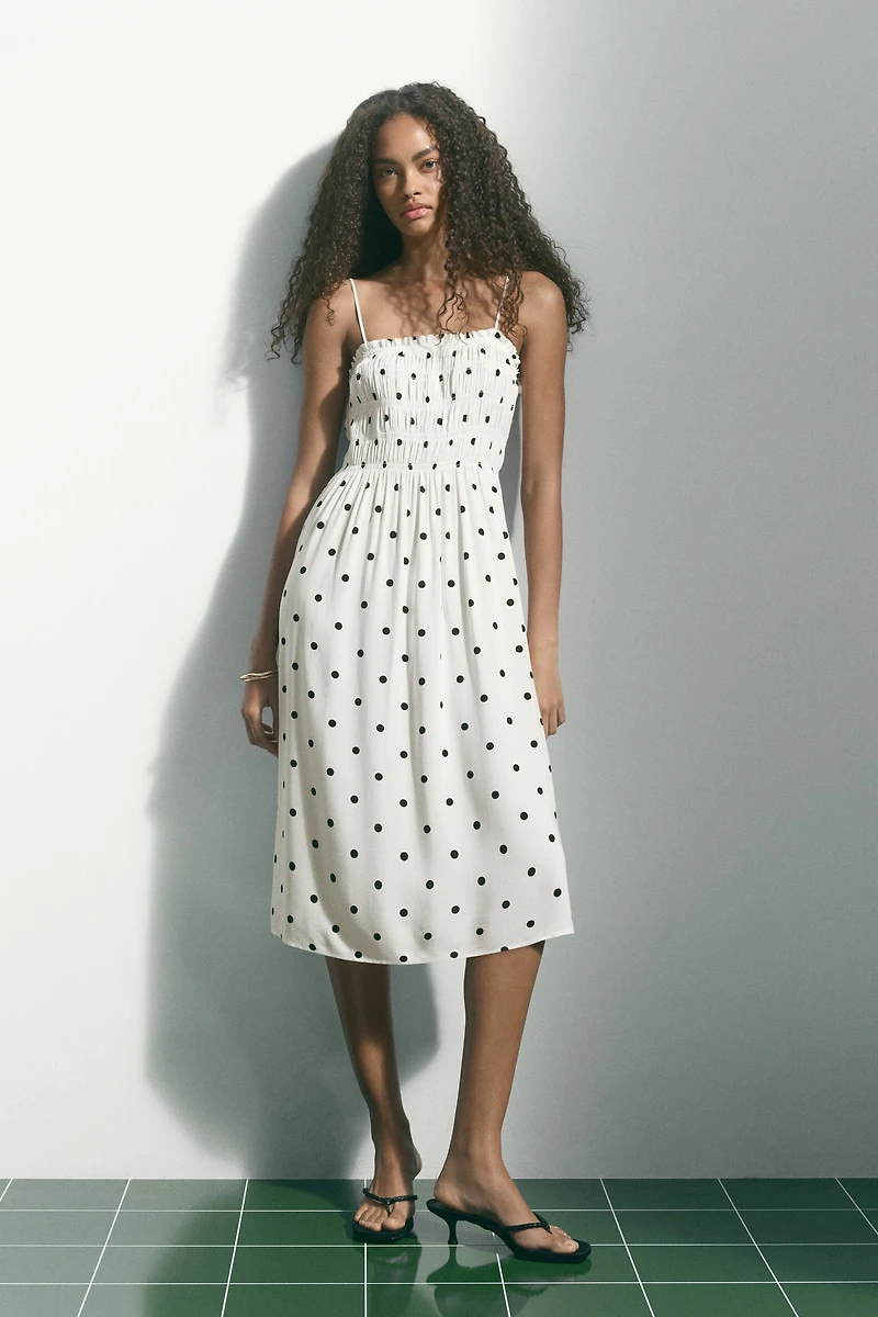 Smocked Strappy Dress