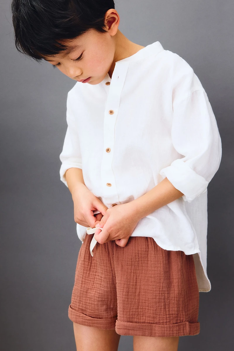 Short en mousseline de coton