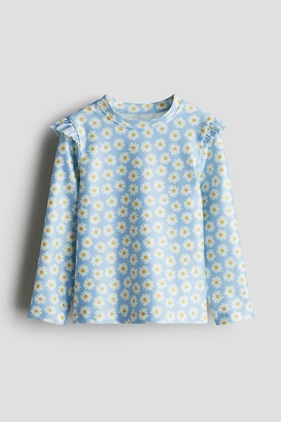 Ruffle-Trimmed Swim Top UPF 50