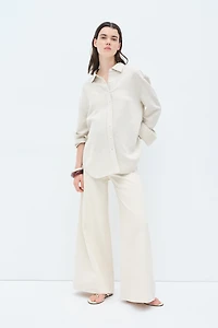 MAMA Before & After Linen-Blend Shirt