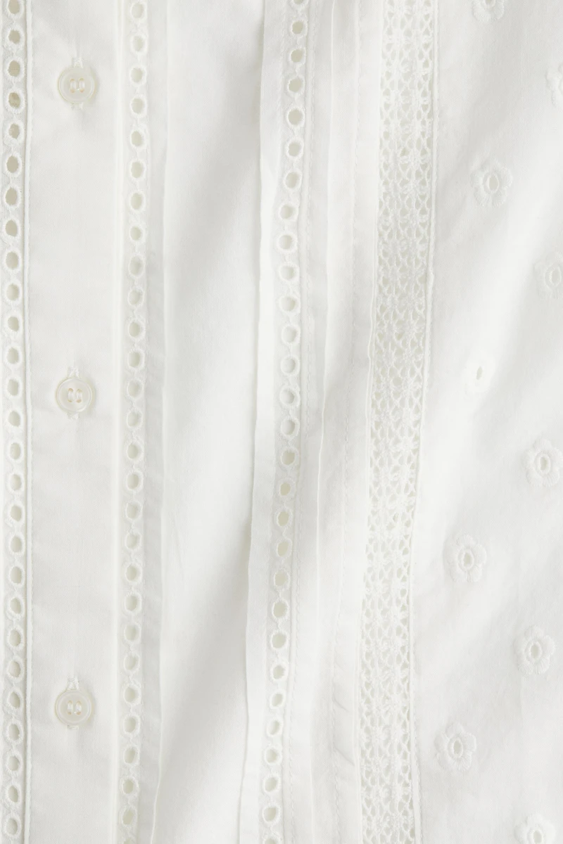 Blouse with Eyelet Embroidery