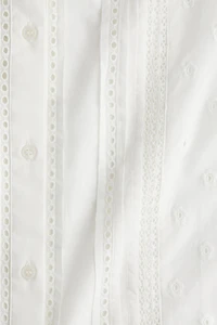 Blouse with Eyelet Embroidery