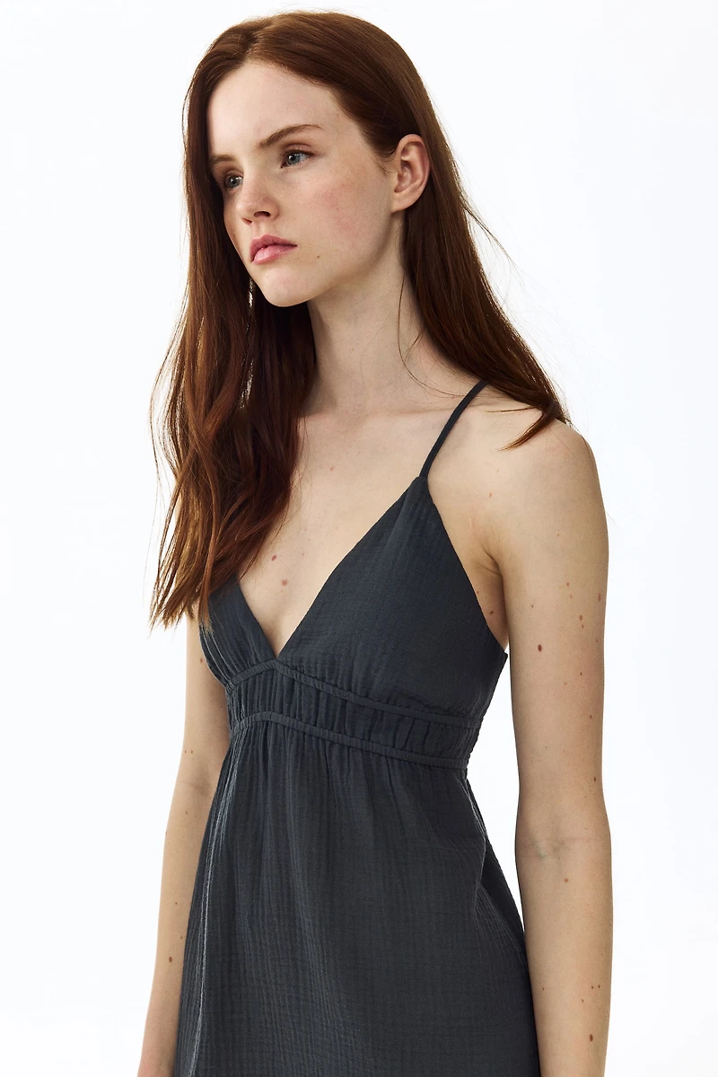 Open-Back Muslin Dress