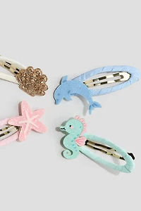 4-Pack Appliquéd Hair Clips