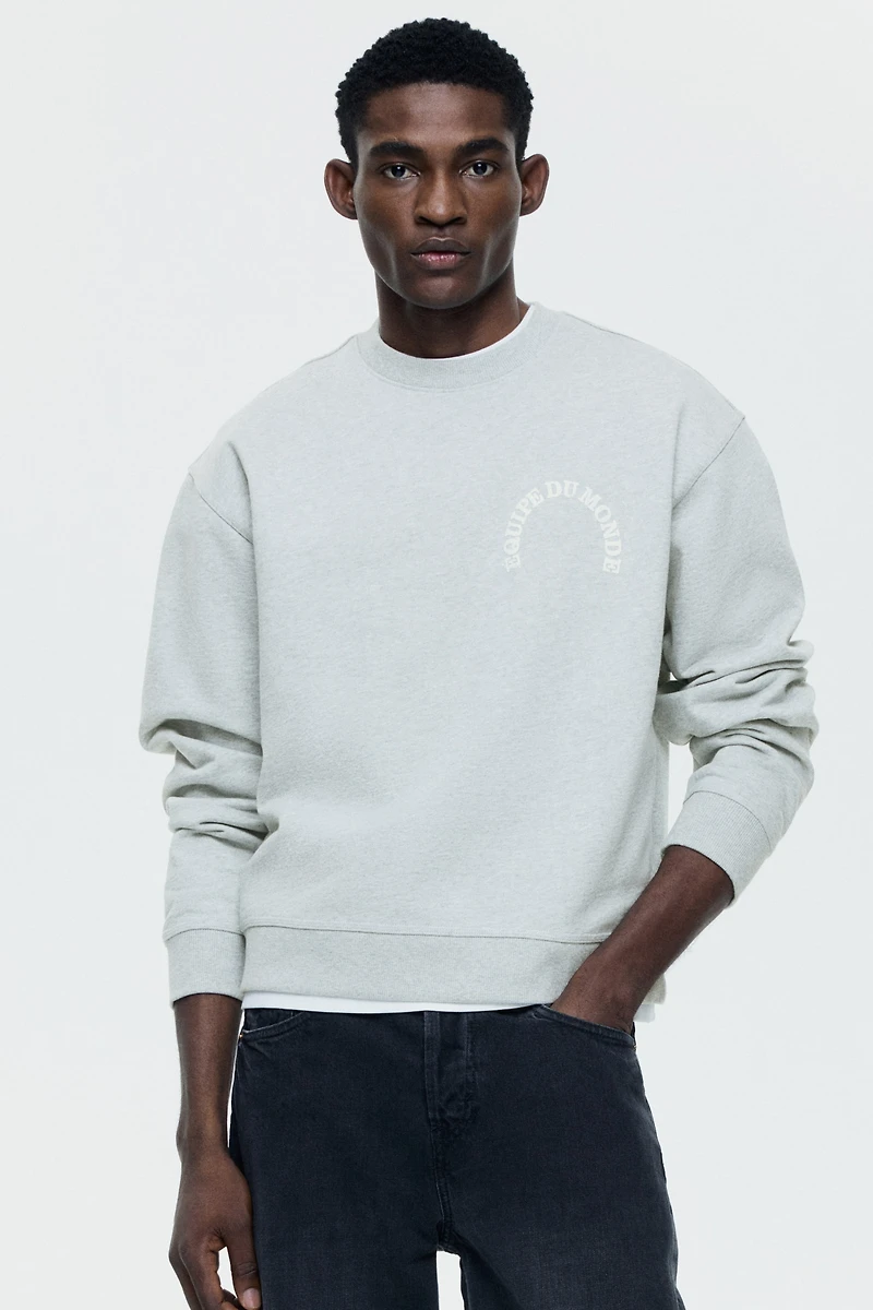 Loose-Fit Printed Sweatshirt