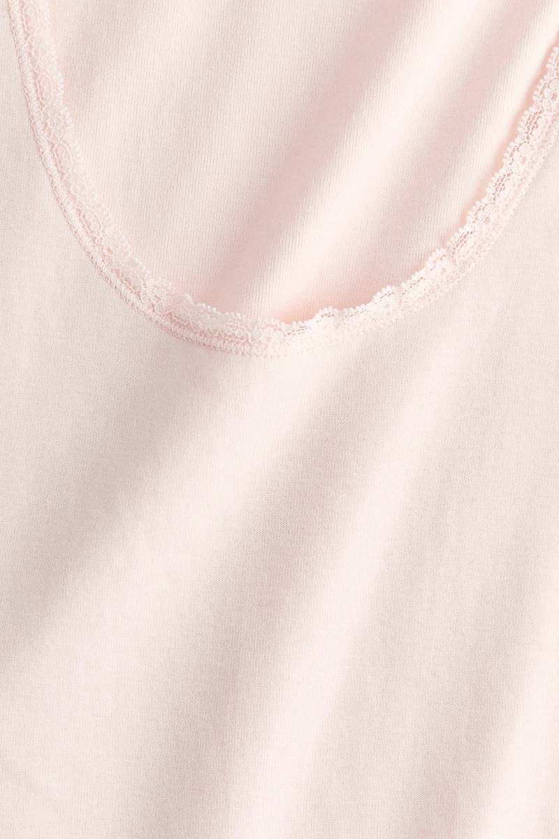 Lace-Trimmed Tank Top