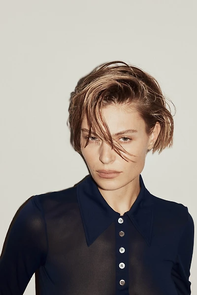 Silk-Blend Polo Shirt