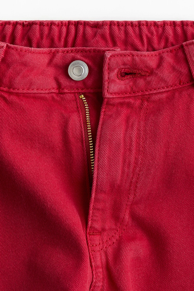 Frayed-Edge Denim Shorts
