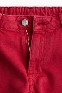Frayed-Edge Denim Shorts