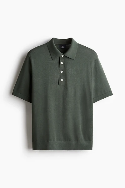 Regular-Fit Fine-Knit Polo Shirt