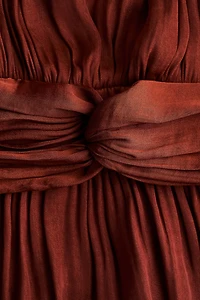 Knot-Detail Draped Dress