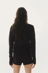 Bouclé-Knit Mini Shorts