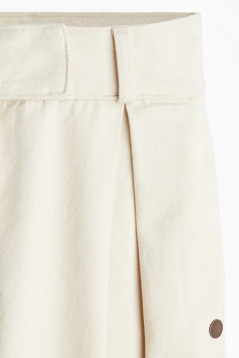 Pleat-Front Twill Pants