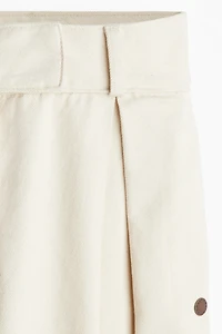 Pleat-Front Twill Pants