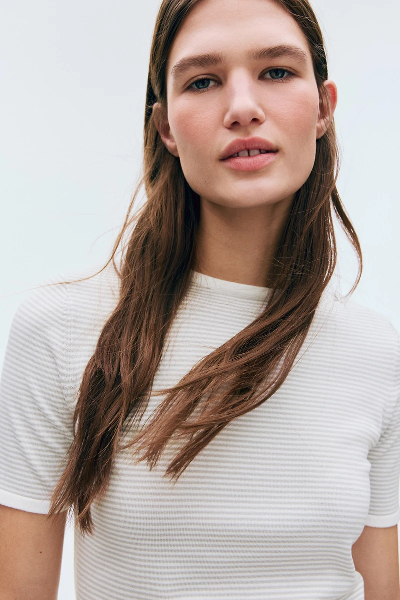 T-shirt en fin tricot