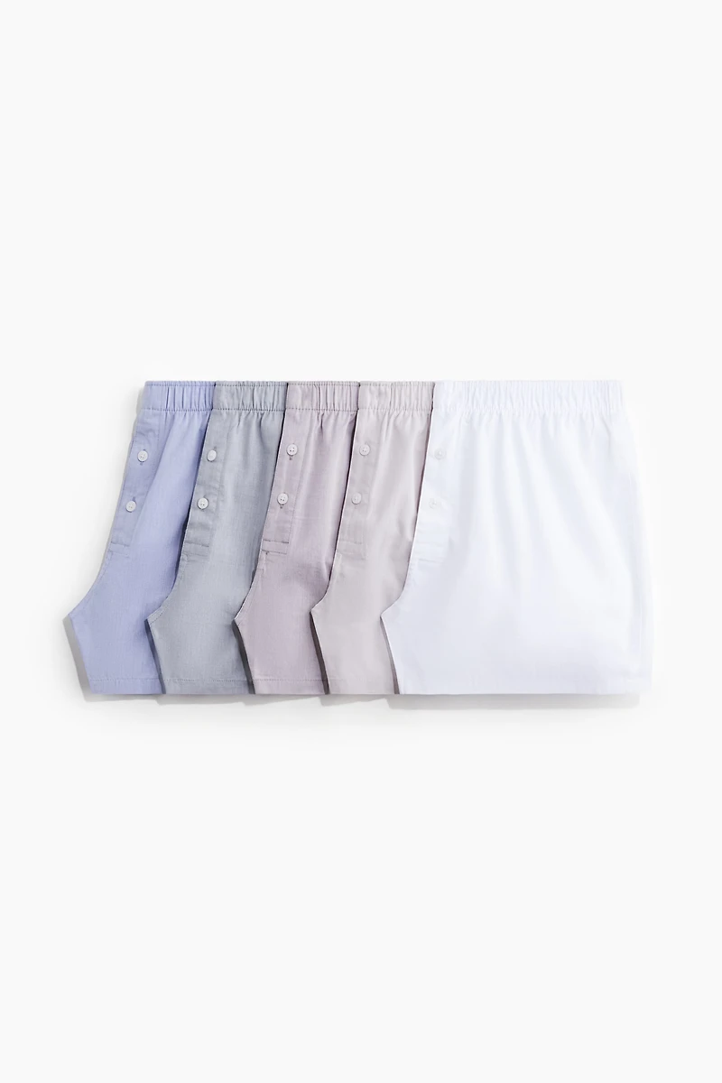 5-pack Woven Cotton Boxer Shorts