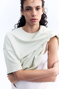 Oversized Short-Sleeved Sweatshirt