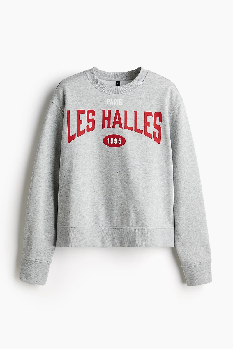 Oversized Motif-Front Sweatshirt