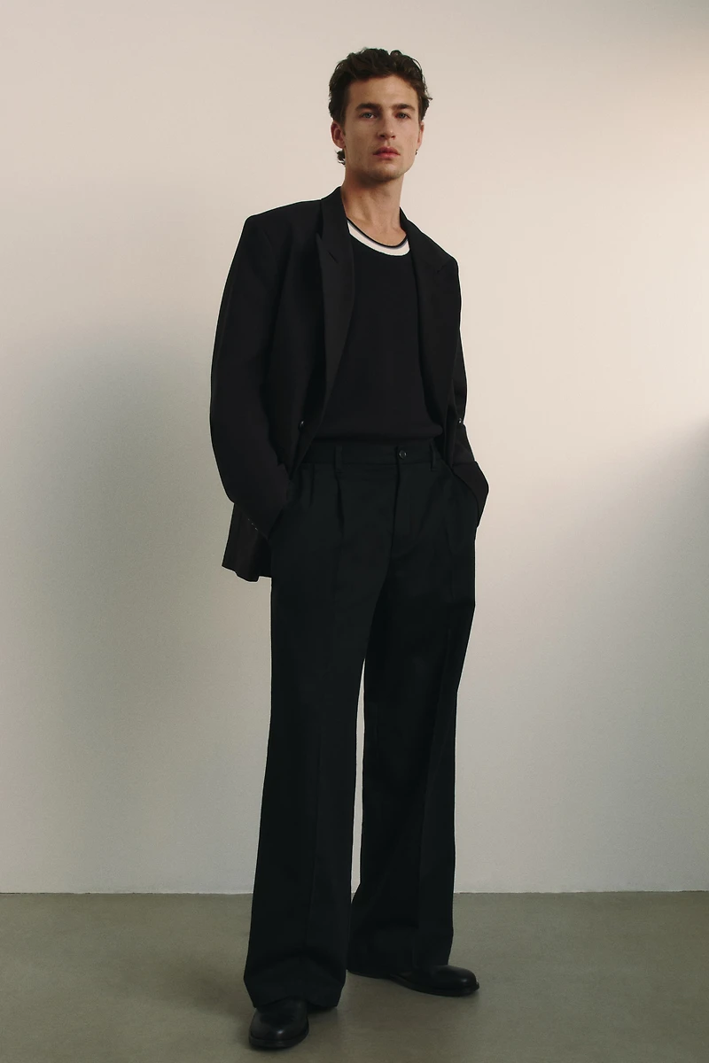 Loose-Fit Linen-Blend Pants