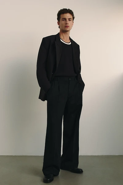 Loose-Fit Linen-Blend Pants