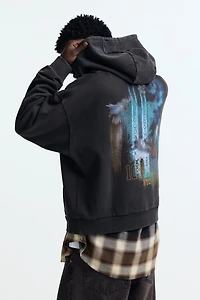 Oversized-Fit Printed Hoodie