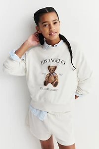2-Piece Sweatshirt and Sweatshorts Set