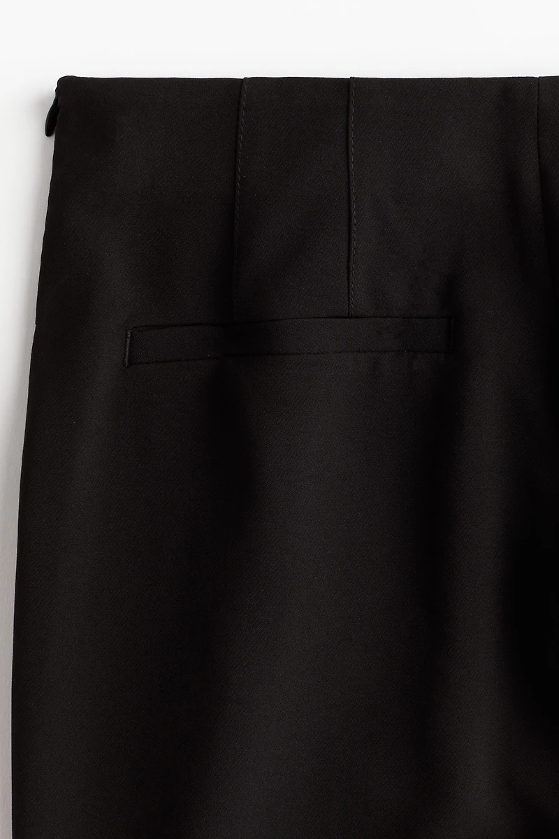 Button-Front Twill Pants