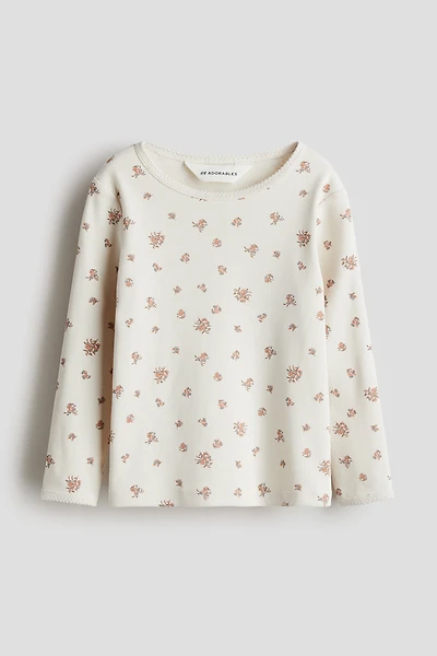 Haut en coton côtelé