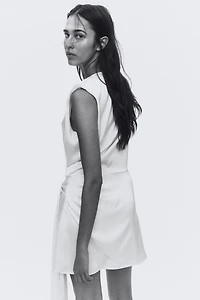 Robe portefeuille en satin