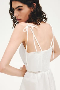 Robe en coton avec bretelles à nouer