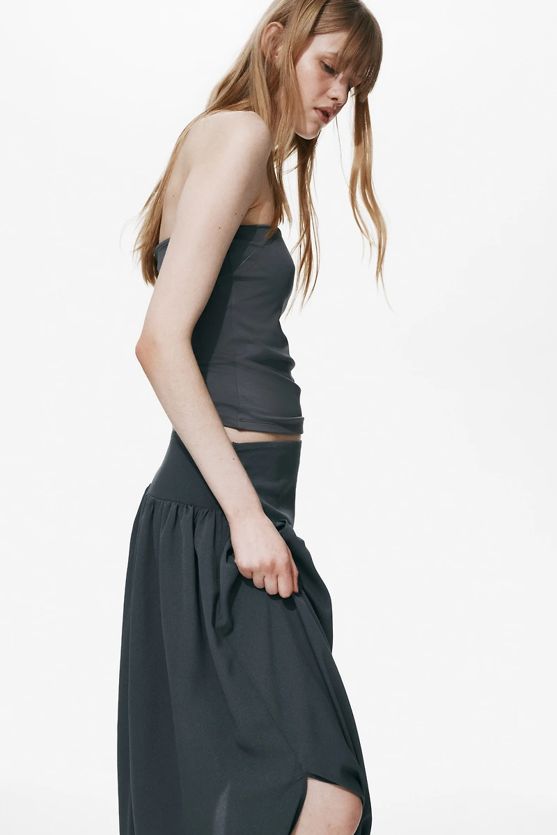 Bubble-Hem Tulip Skirt