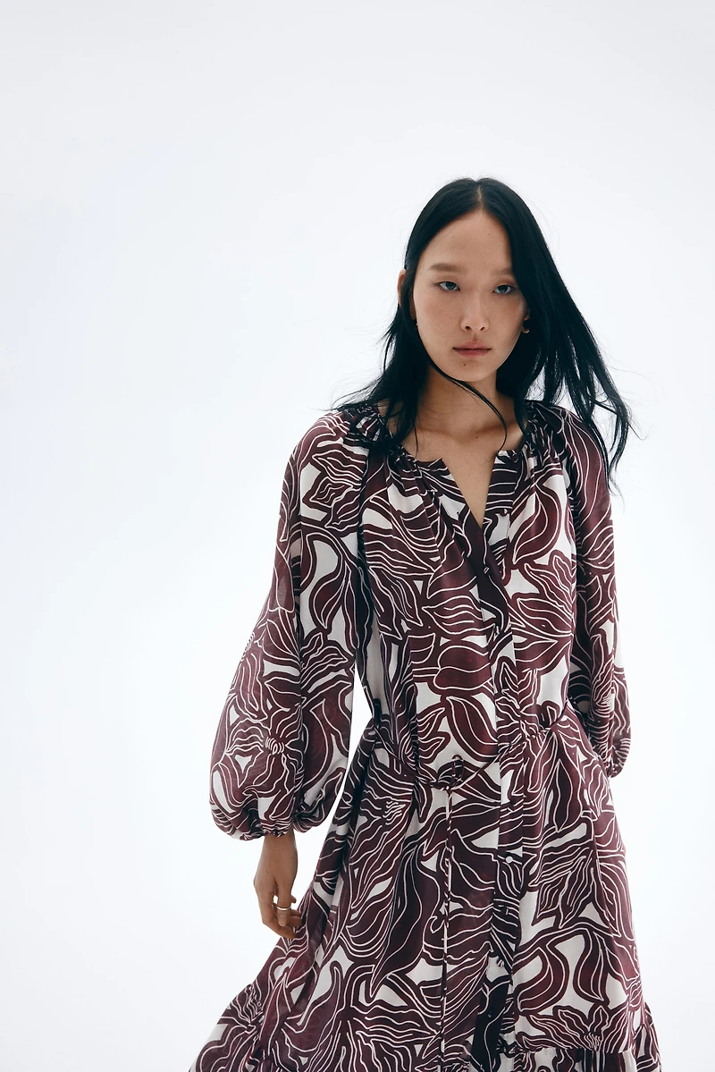 Oversized Tie-Belt Dress