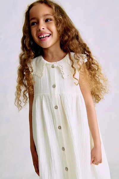 Muslin Dress with Collar