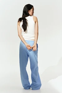 Double-Waistband Poplin Drawstring Pants