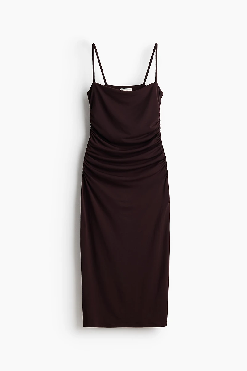 Gathered strappy dress