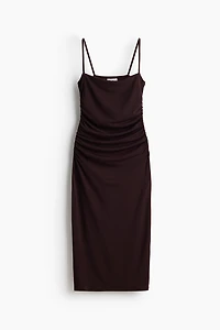 Gathered strappy dress