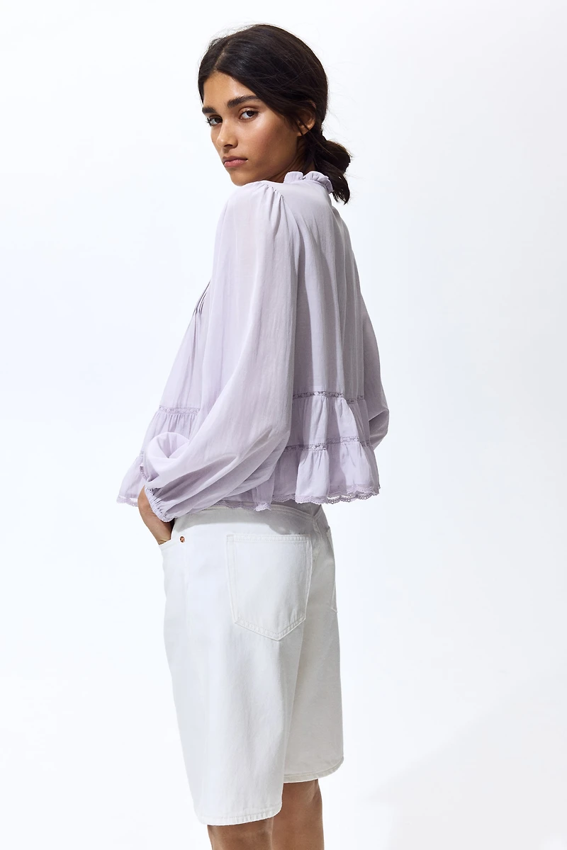 Pintucked blouse