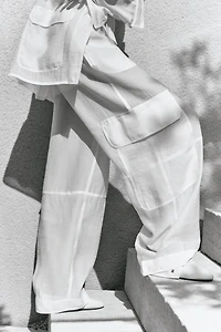Pantalon cargo avec taille élastique