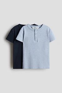 2-Pack Cotton Henley Shirts
