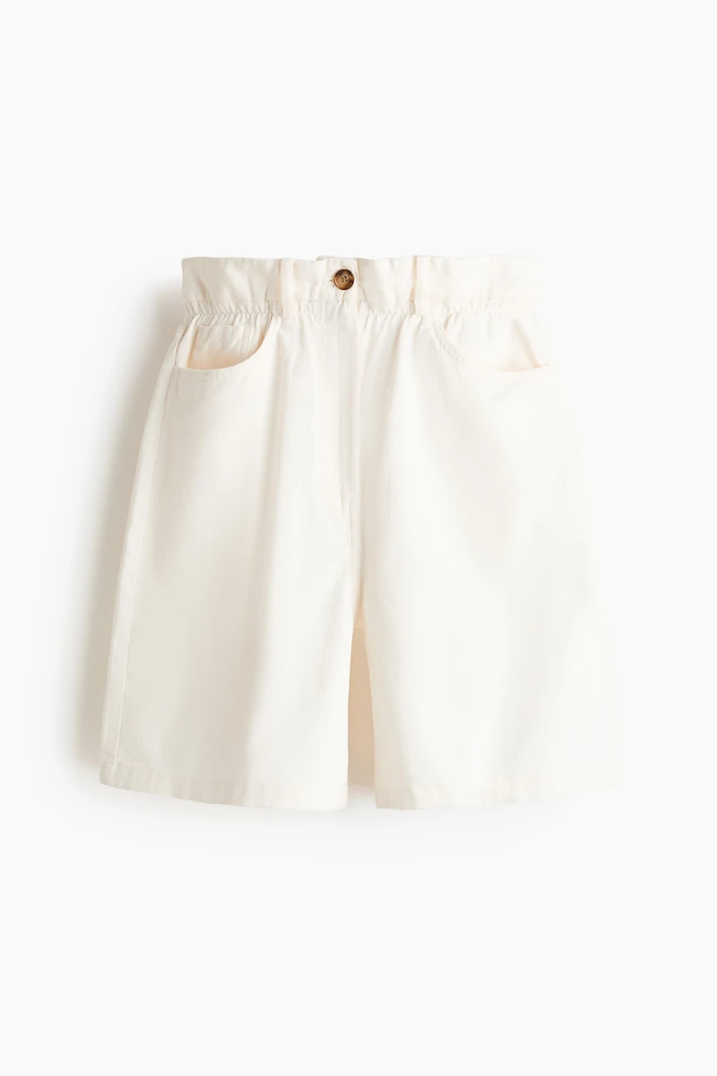 Paper-Bag Bermuda Shorts