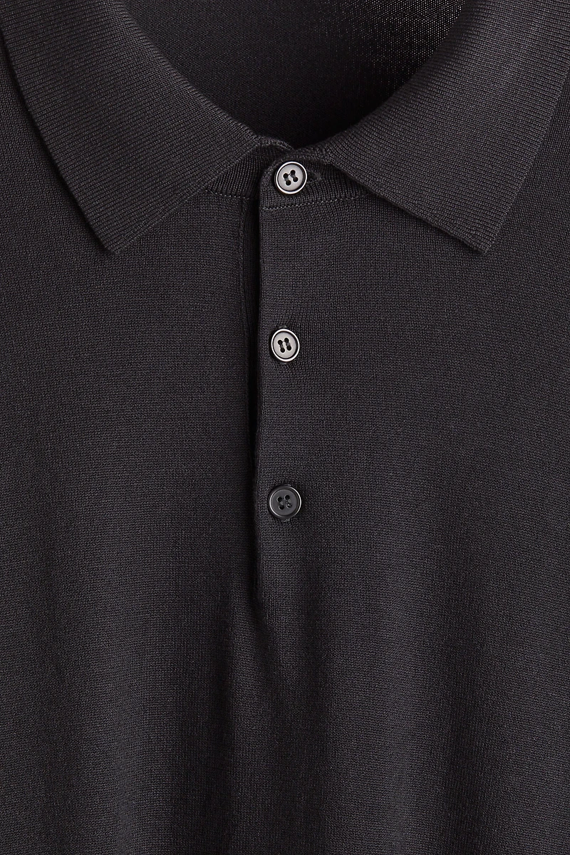 Regular-Fit Fine-Knit Polo Shirt