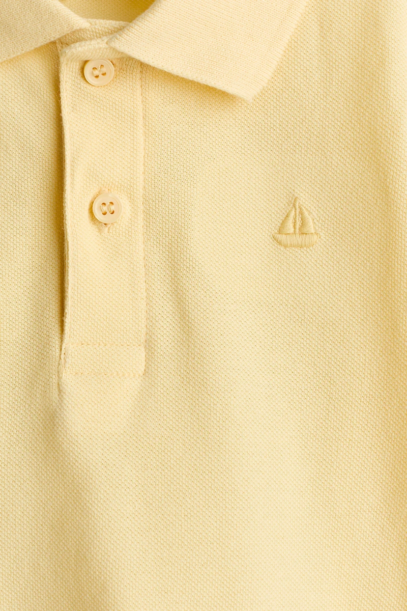 Embroidered-Motif Piqué Polo Shirt